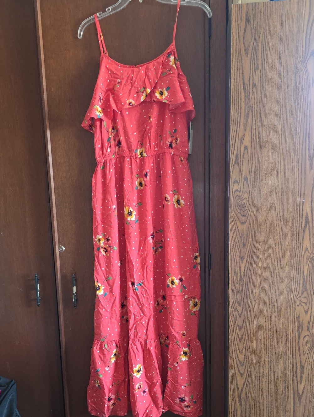 Peyton & Parker Floral Ruffle Maxi Sundress Sz M NWT